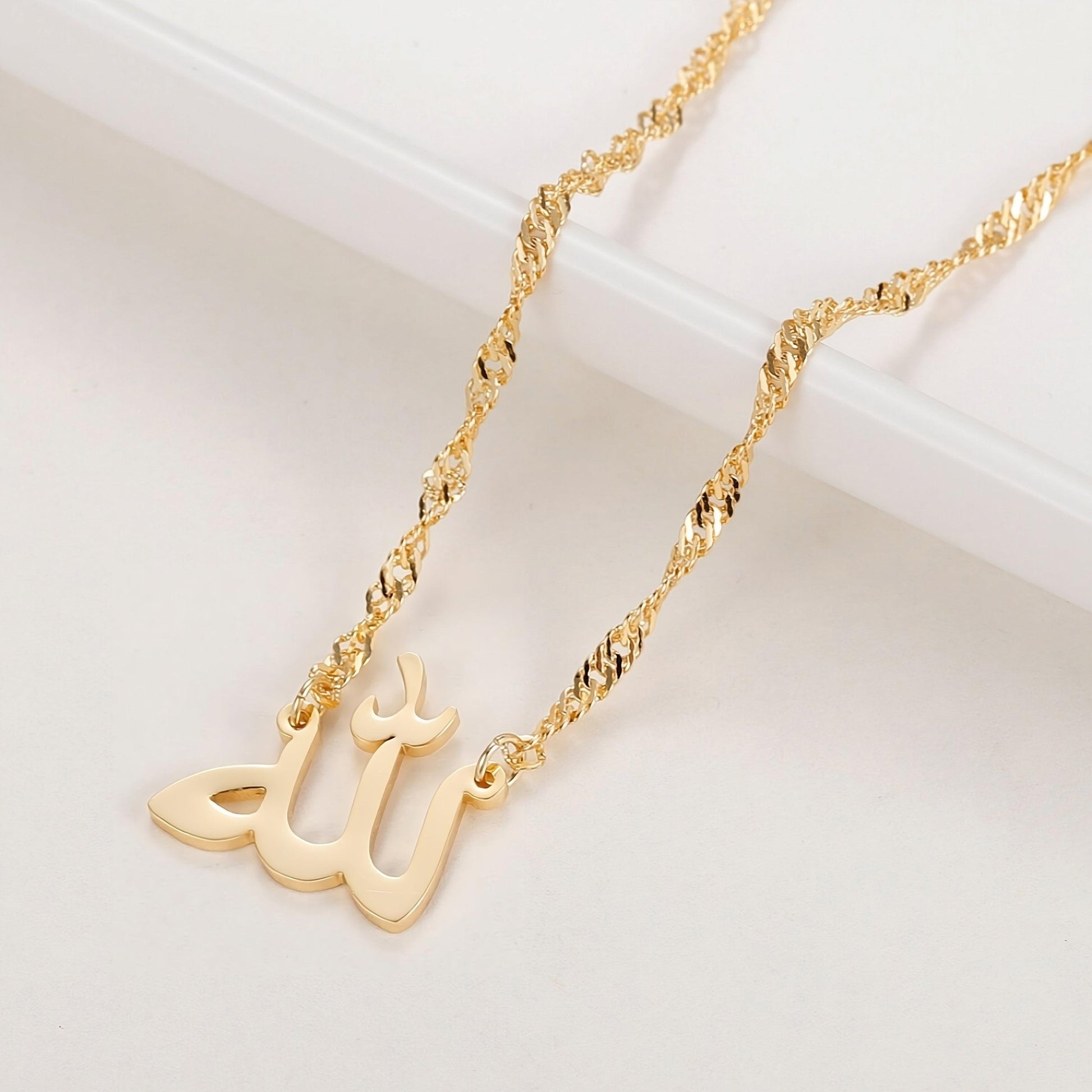 Bijou-Arabe-Allah-Femme-or-islam-acier