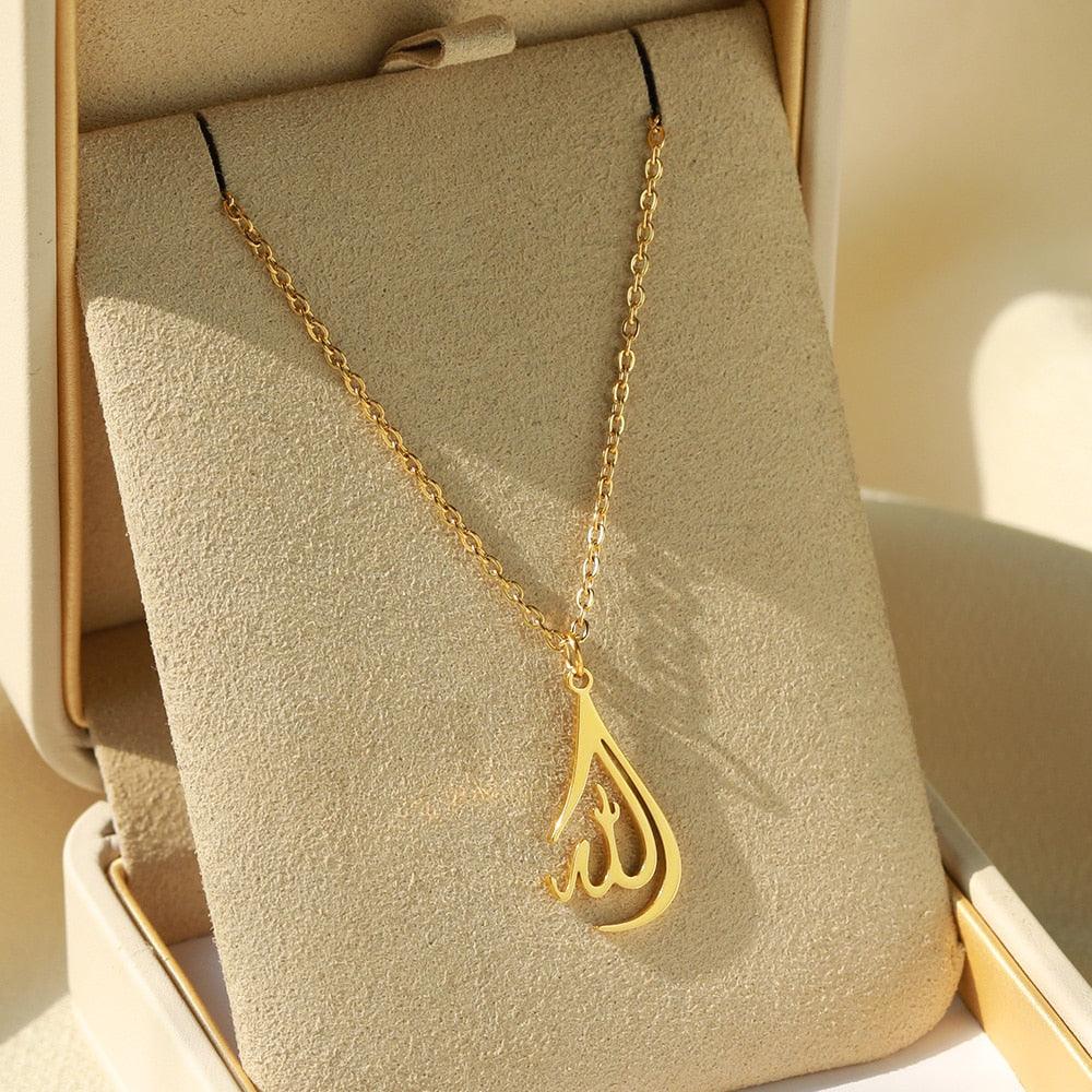 Bijou arabe Allah Goutte Femme or islam