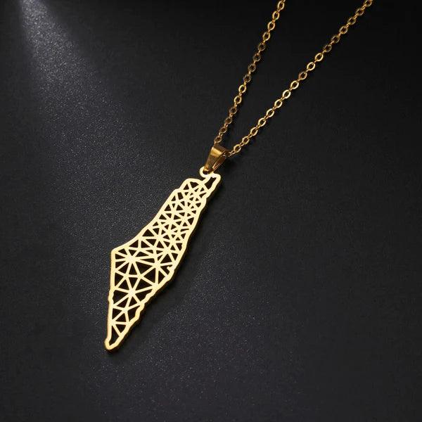 Collier Palestine Carte - Al Mira