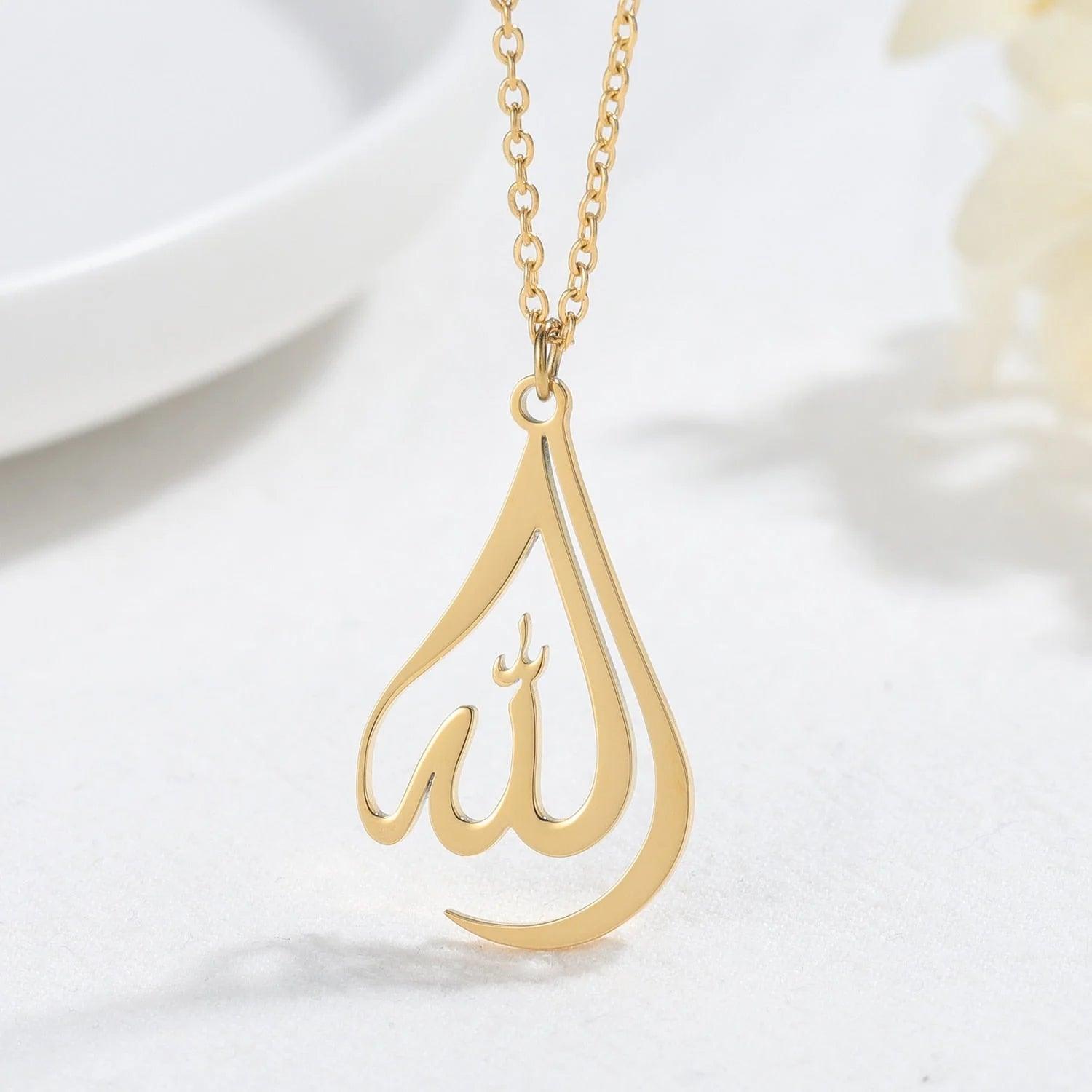 Collier-arabe-Allah-Goutte-Femme-or-islam