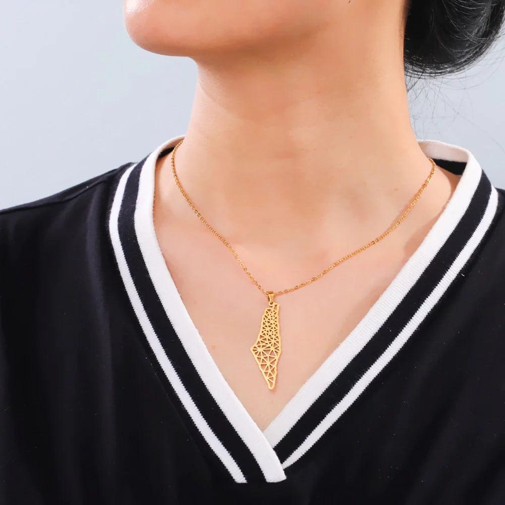 Collier Palestine Carte - Al Mira