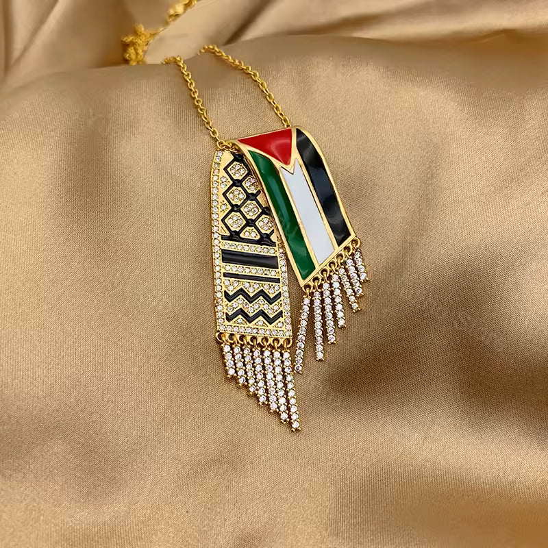 Collier Drapeau Keffieh Palestine