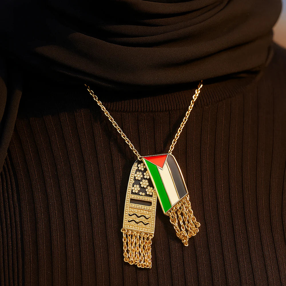 Collier Drapeau Keffieh Palestine